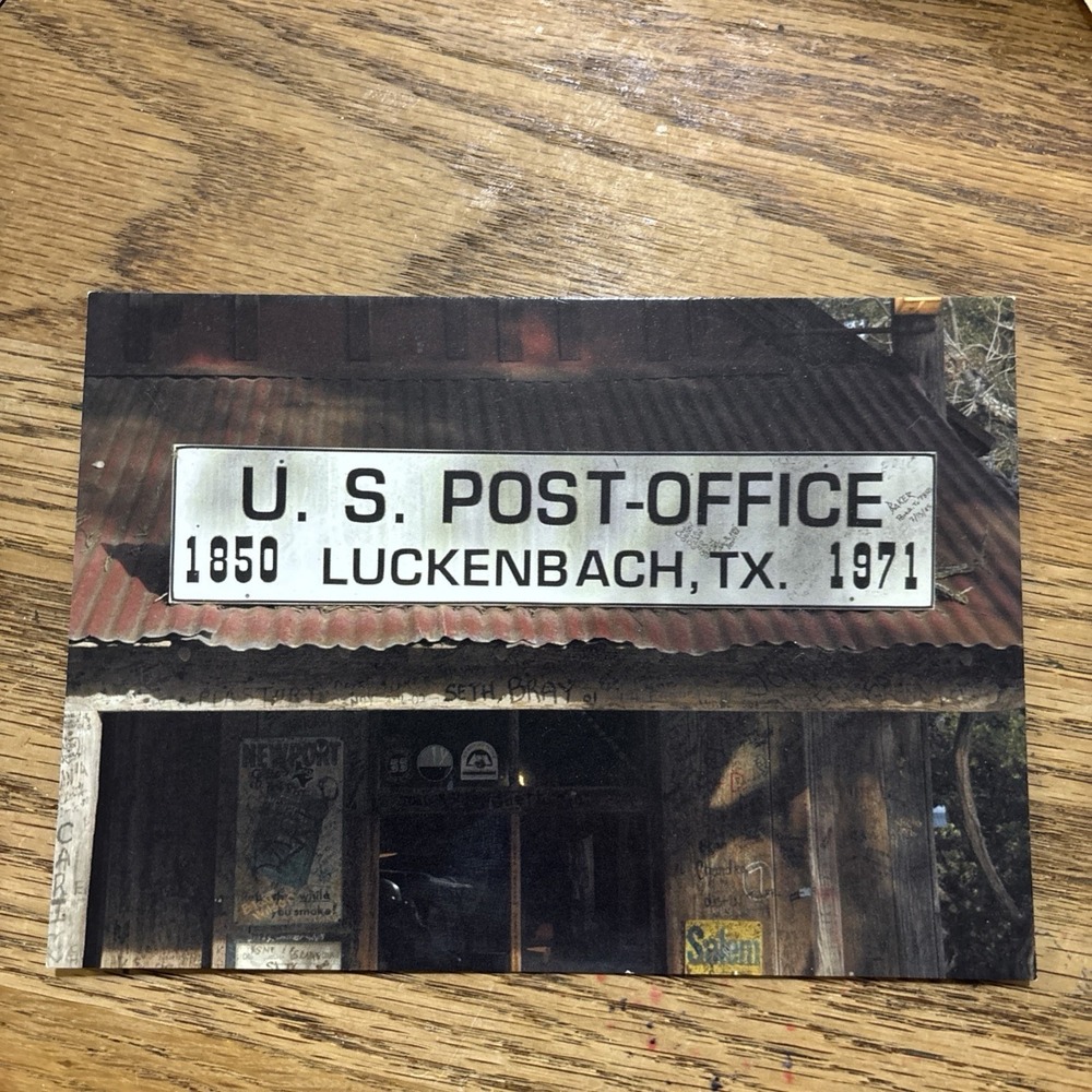 Luckenbach TX  U.S. Post Office General Store Postcard